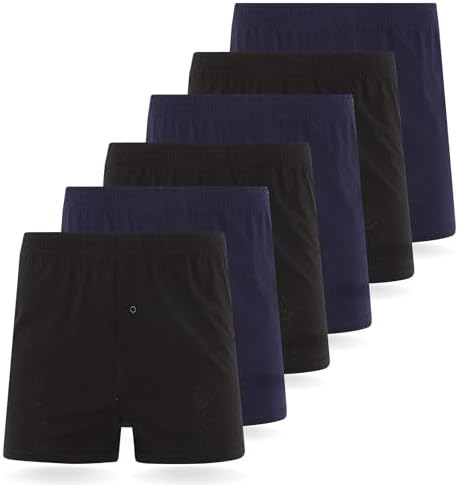 FM London Men's Loose Fit Comfort Boxer Shorts (6-Pack)