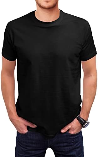 Love My Fashions Men's Round Neck Short Sleeves Plain T-Shirt