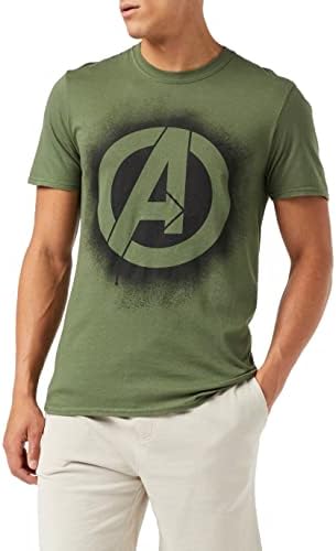 Marvel Men's Avengers Stencil Logo T-Shirt