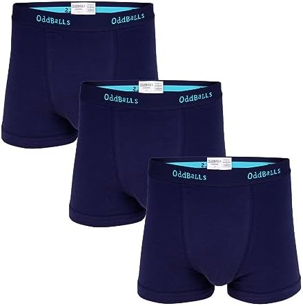 OddBalls | Mens Boxers Multipack | 3 Pack | Classic Fit | Mens Underwear | Hipster Boxer Shorts | Cotton Boxers | Elastic Waistband