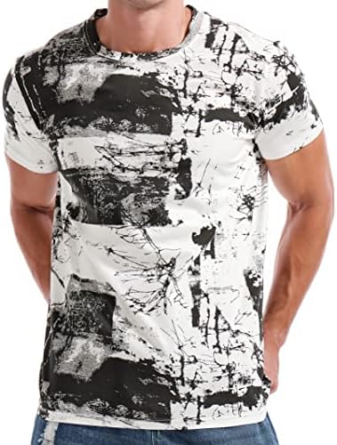 RONOMO Men's Fashion Printed Tee Top Casual Print T-Shirt