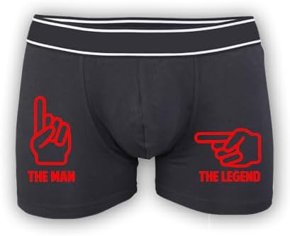 SMARTYPANTS The Man The Legend Valentines Day Mens Boxers - Funny Joke Quote Novelty Christmas Birthday Anniversary Love Boyfriend Husband Shorts Pants Underwear Gift Present