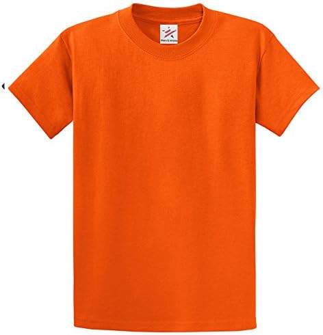 Star and Stripes Plain Orange T Shirt 100% Rich Soft Organic Cotton Orange Plain T Shirt