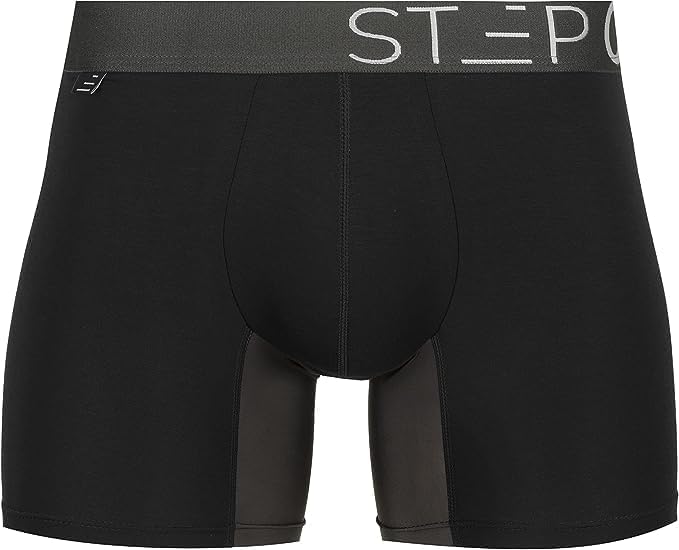 Step One Mens Trunks Boxers - Step One Underwear for Men, Moisture-Wicking Mens Boxer Shorts, 3D Pouch + Chafe-Reducing Mens Boxers. Fabric Made from Organic Bamboo Trunks