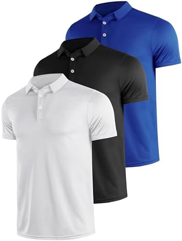 Teesmen Men‘s Polo T Shirt Sports Quick-Dry Tech Wicking Golf Breathable Short Sleeve Polo Shirt