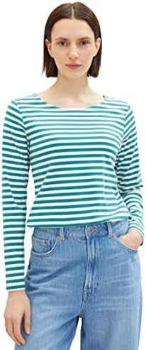 Tom Tailor Women's Long-Sleeved Shirt with Stripes