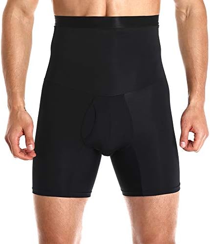 Vevarble Men's High Waist Underpant Slimming Body Shaper Briefs Compression Tummy Control Shorts Waist Girdle Boxer Briefs Pants